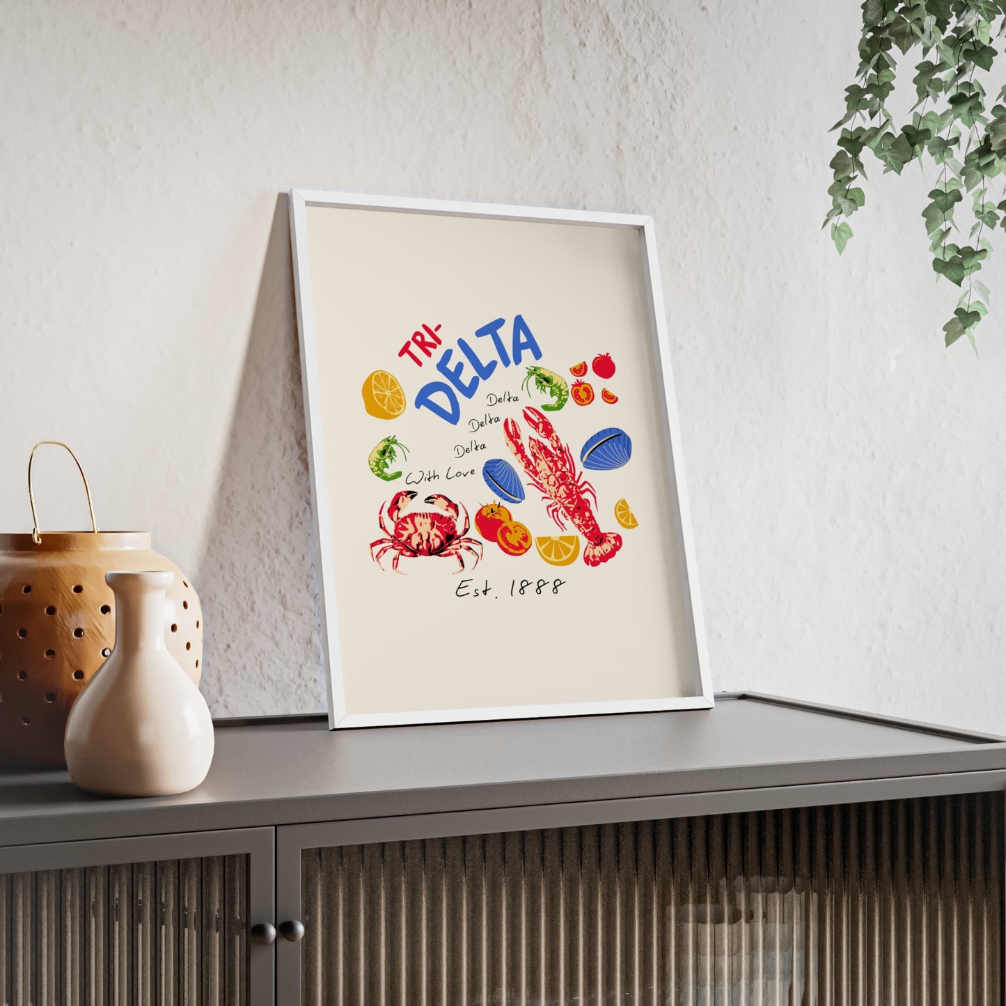 Tri Delta Sorority Framed Poster
