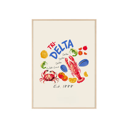 Tri Delta Sorority Framed Poster