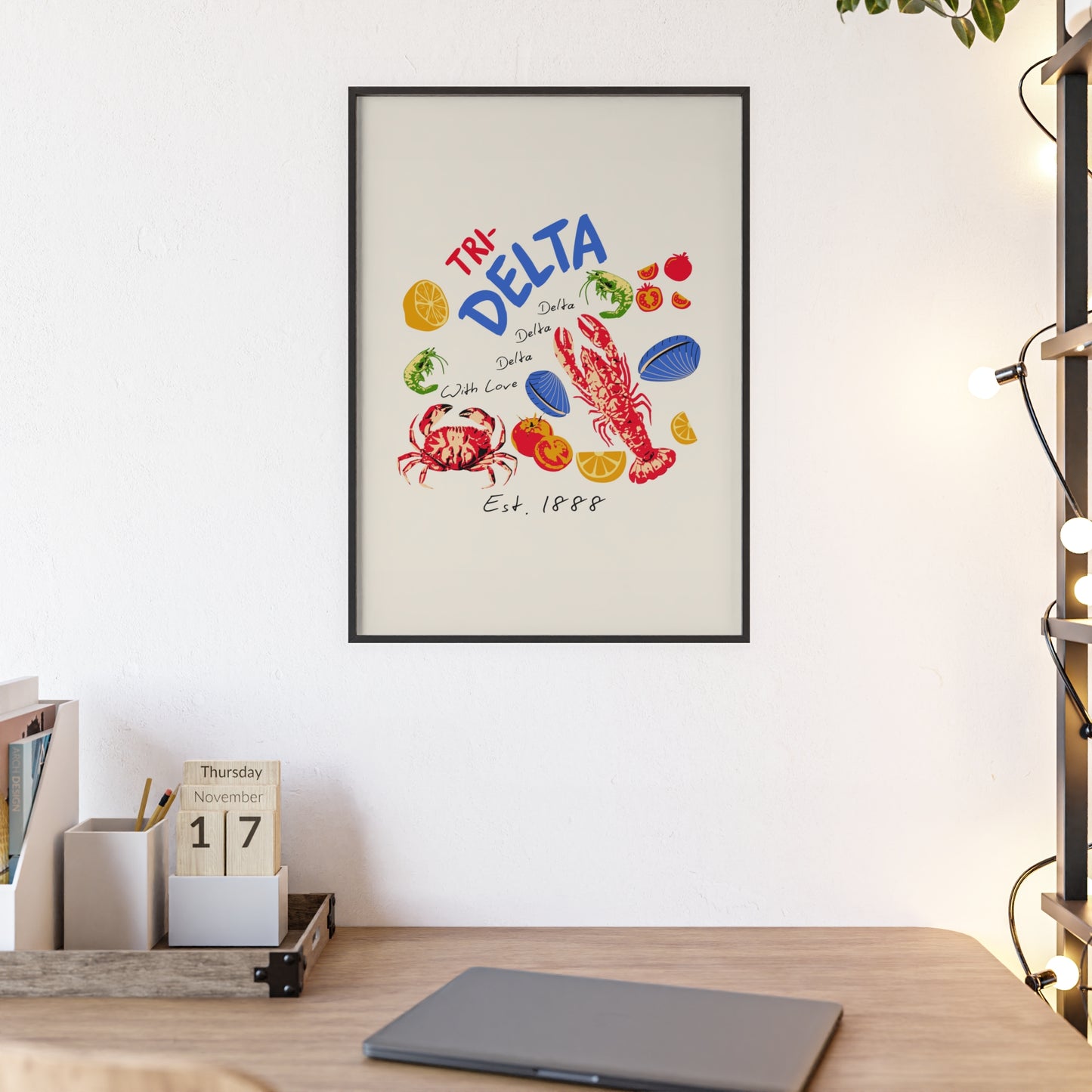 Tri Delta Sorority Framed Poster