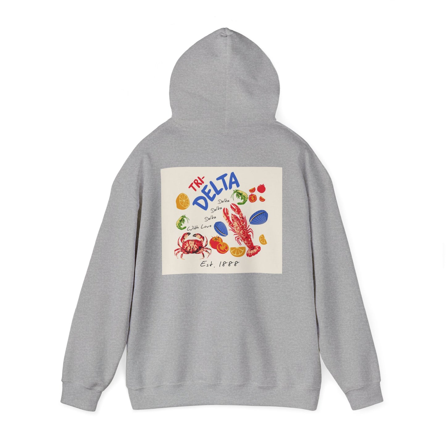 Tri Delta Sorority Hoodie | Delta Delta Delta Sisterhood Coastal Graphic Design