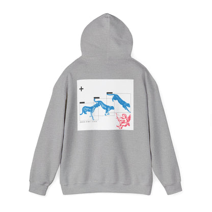 Cherub Angel Cheetah Leopard Hoodie | Neon Blue Pink College Sweats & Loungewear | Gift for Her Big Little Gift Sorority Gift