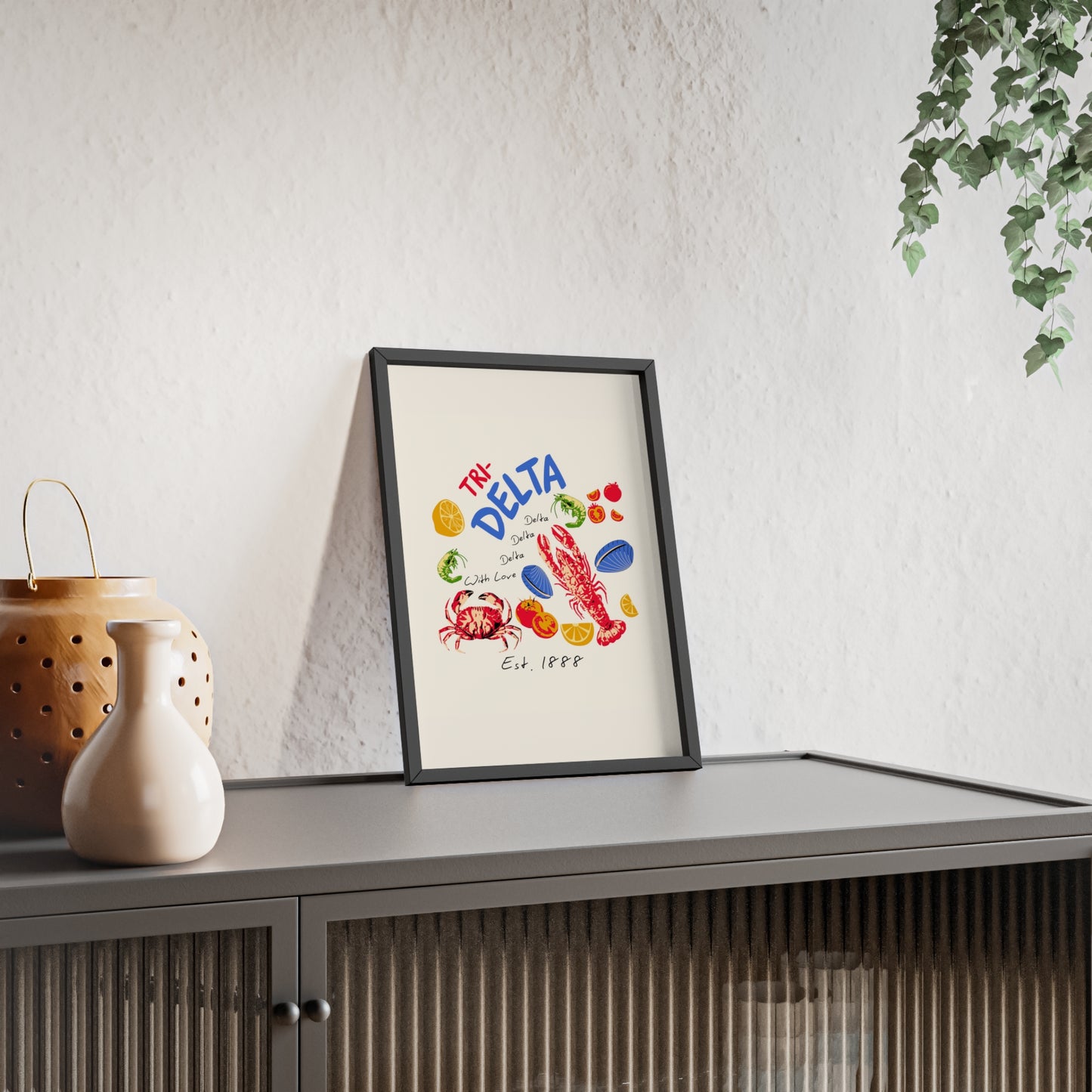 Tri Delta Sorority Framed Poster