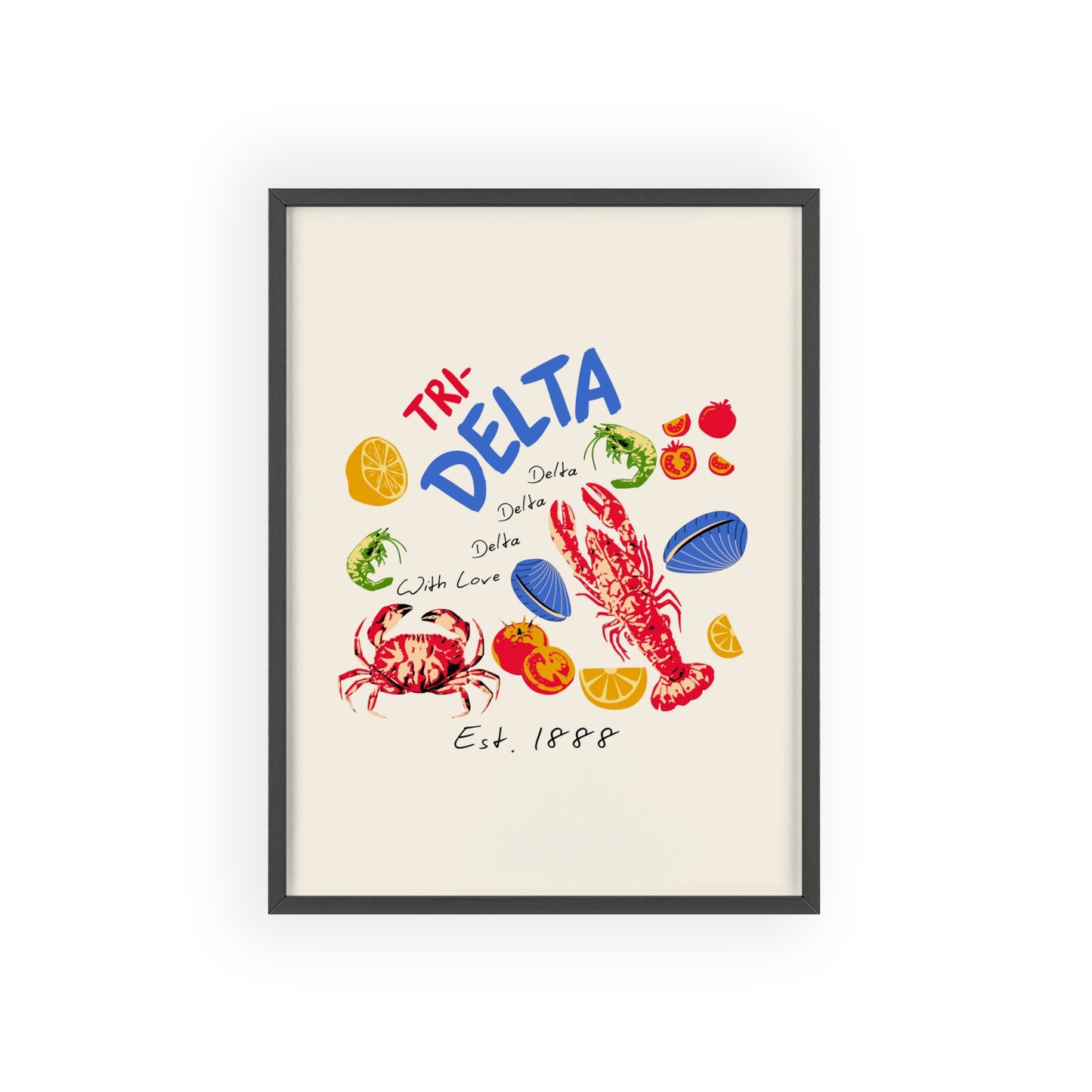 Tri Delta Sorority Framed Poster