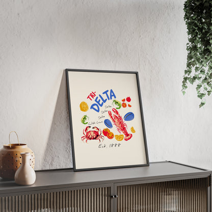Tri Delta Sorority Framed Poster