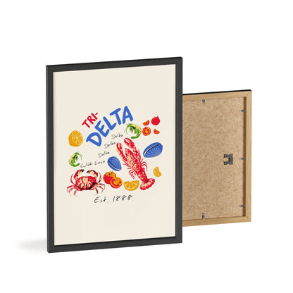 Tri Delta Sorority Framed Poster