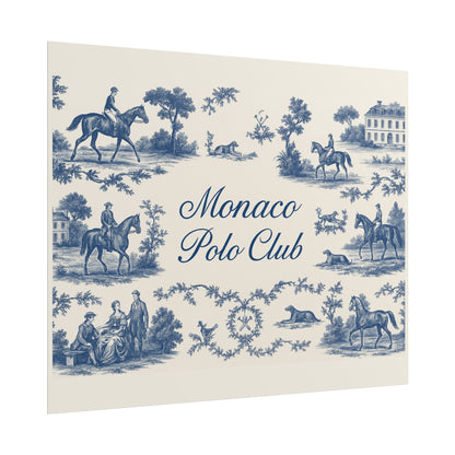 Monaco Polo Club Print | French Toile Equestrian Art