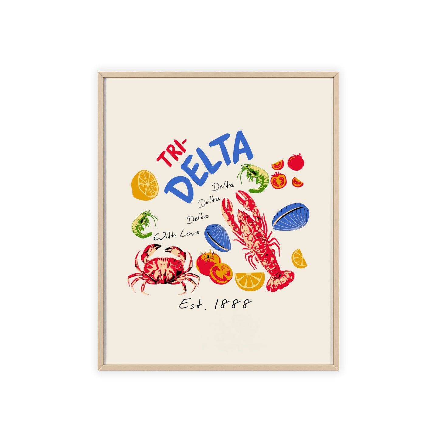 Tri Delta Sorority Framed Poster