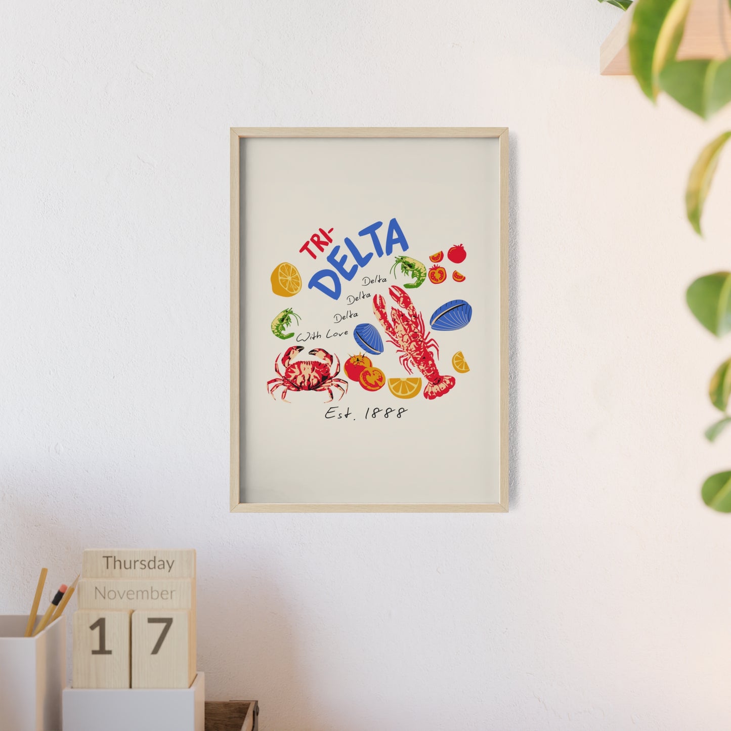 Tri Delta Sorority Framed Poster