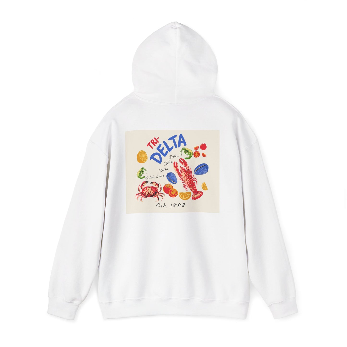 Tri Delta Sorority Hoodie | Delta Delta Delta Sisterhood Coastal Graphic Design