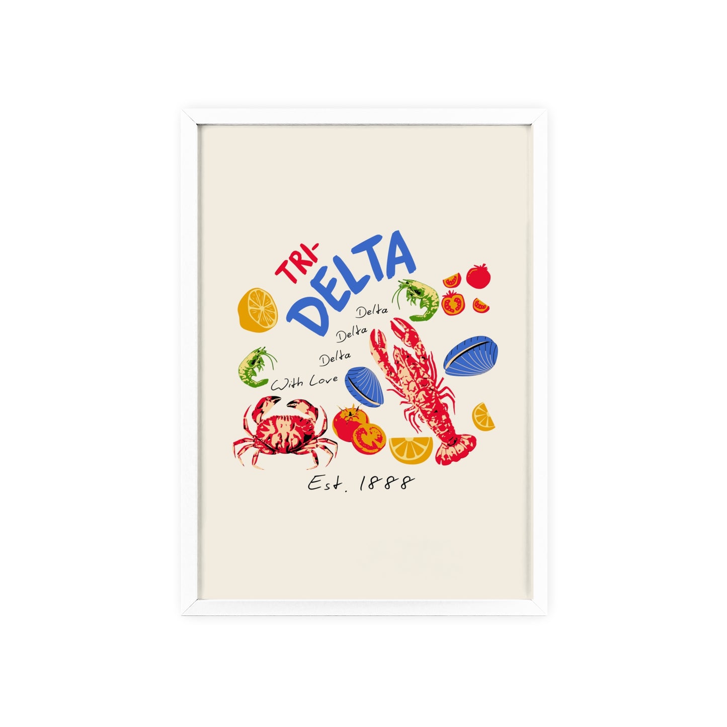 Tri Delta Sorority Framed Poster