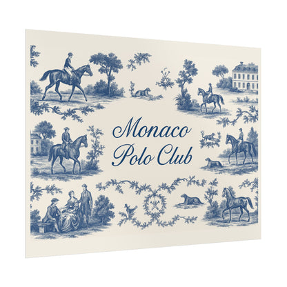 Monaco Polo Club Print | French Toile Equestrian Art