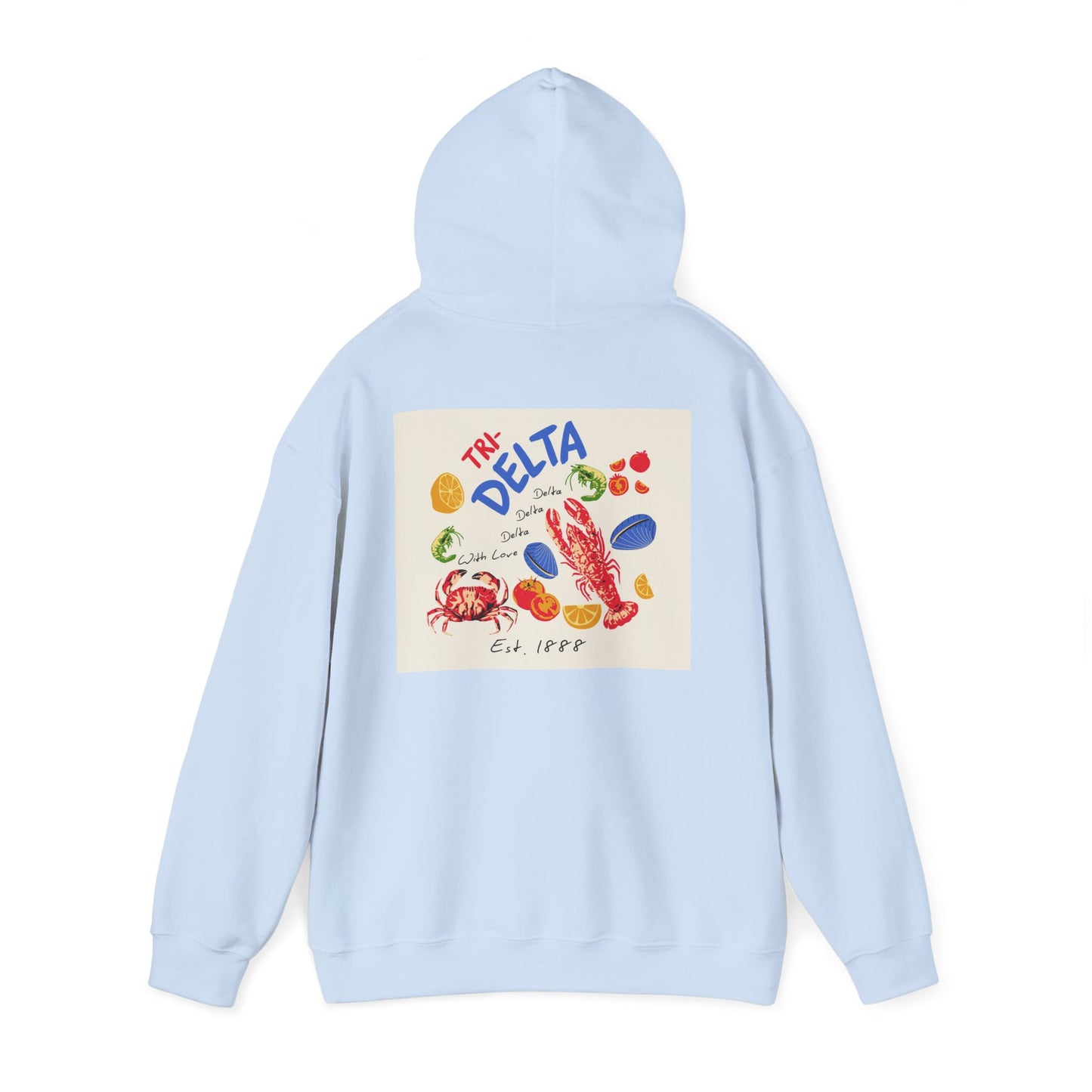 Tri Delta Sorority Hoodie | Delta Delta Delta Sisterhood Coastal Graphic Design