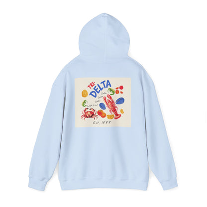 Tri Delta Sorority Hoodie | Delta Delta Delta Sisterhood Coastal Graphic Design