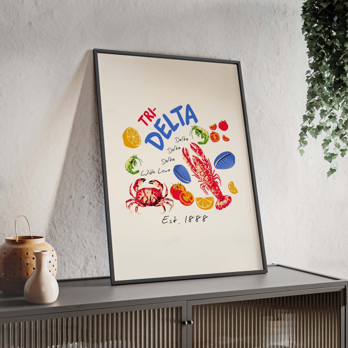 Tri Delta Sorority Framed Poster