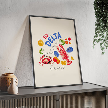 Tri Delta Sorority Framed Poster