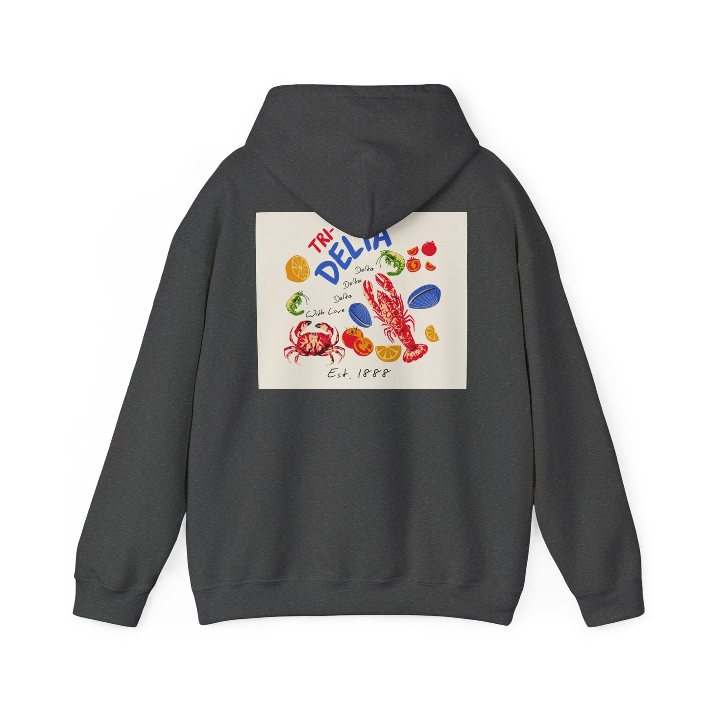 Tri Delta Sorority Hoodie | Delta Delta Delta Sisterhood Coastal Graphic Design