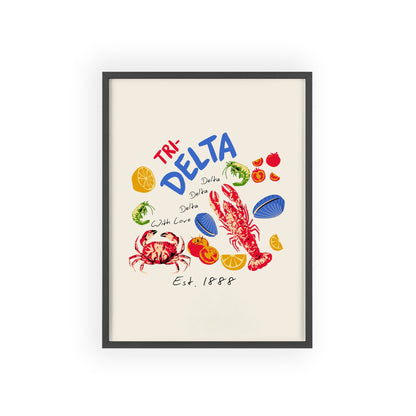 Tri Delta Sorority Framed Poster