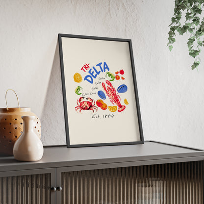 Tri Delta Sorority Framed Poster