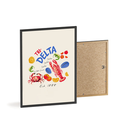 Tri Delta Sorority Framed Poster