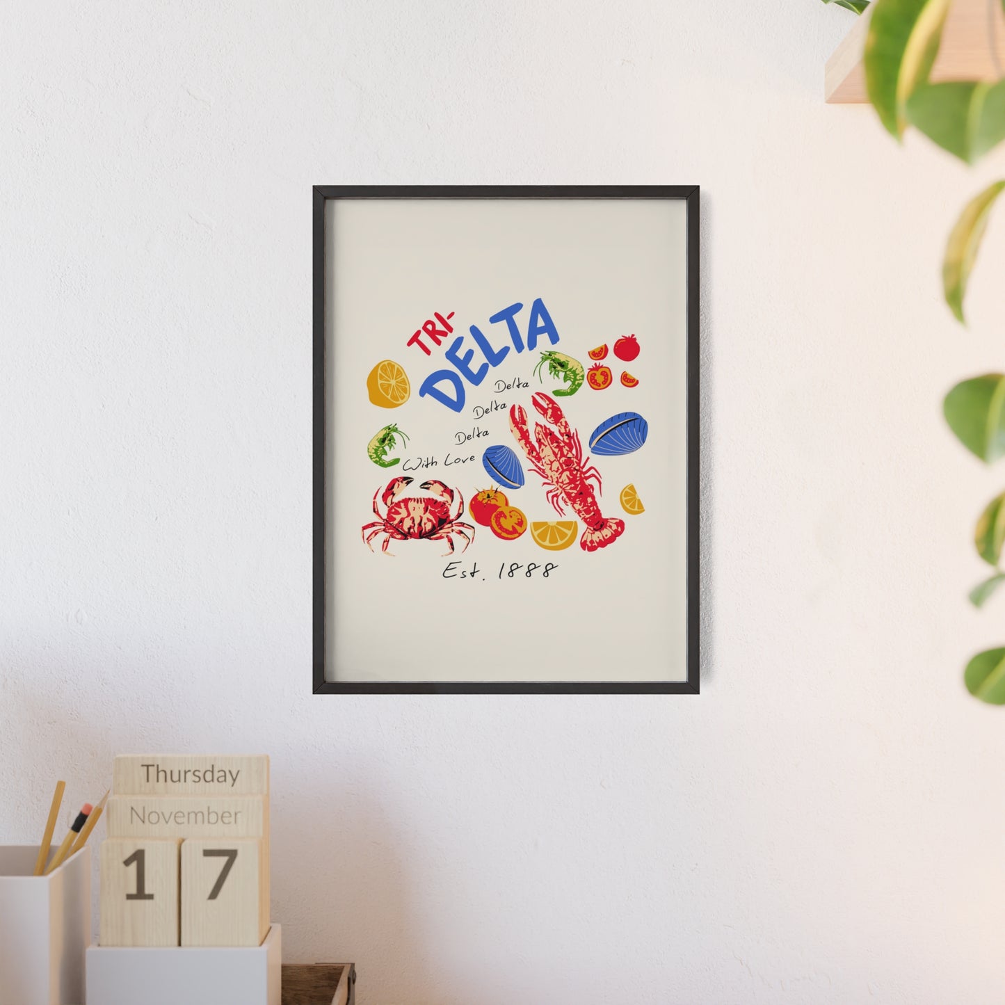 Tri Delta Sorority Framed Poster