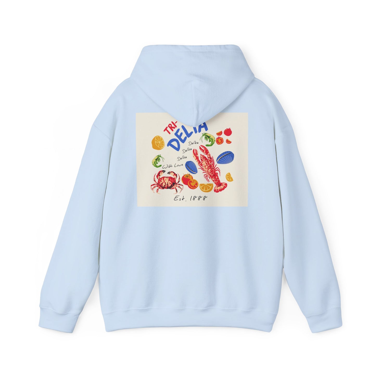 Tri Delta Sorority Hoodie | Delta Delta Delta Sisterhood Coastal Graphic Design