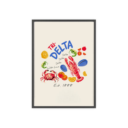 Tri Delta Sorority Framed Poster