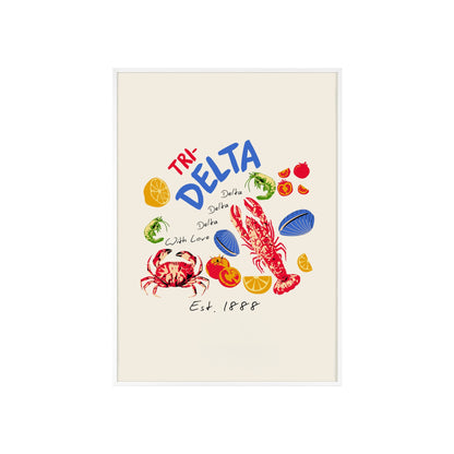 Tri Delta Sorority Framed Poster