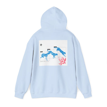 Cherub Angel Cheetah Leopard Hoodie | Neon Blue Pink College Sweats & Loungewear | Gift for Her Big Little Gift Sorority Gift