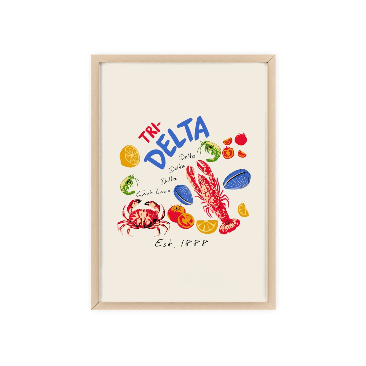 Tri Delta Sorority Framed Poster