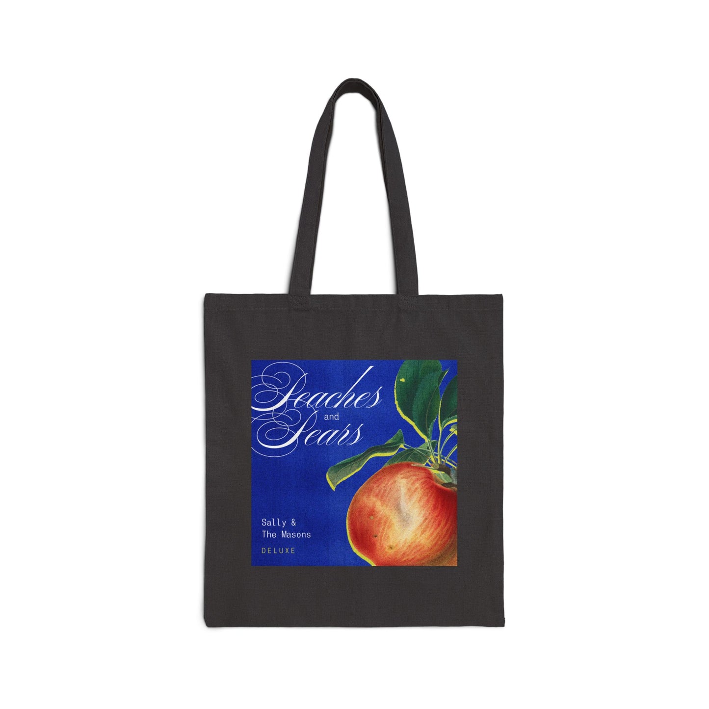 Peaches and Pears Illustration Canvas Tote Bag