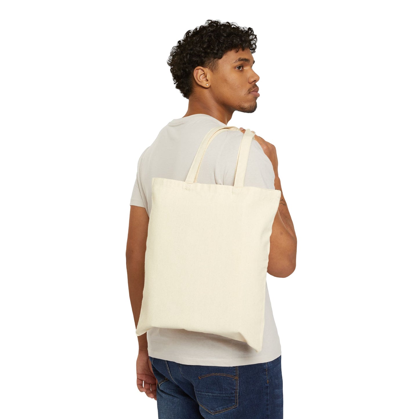 Peaches and Pears Illustration Canvas Tote Bag