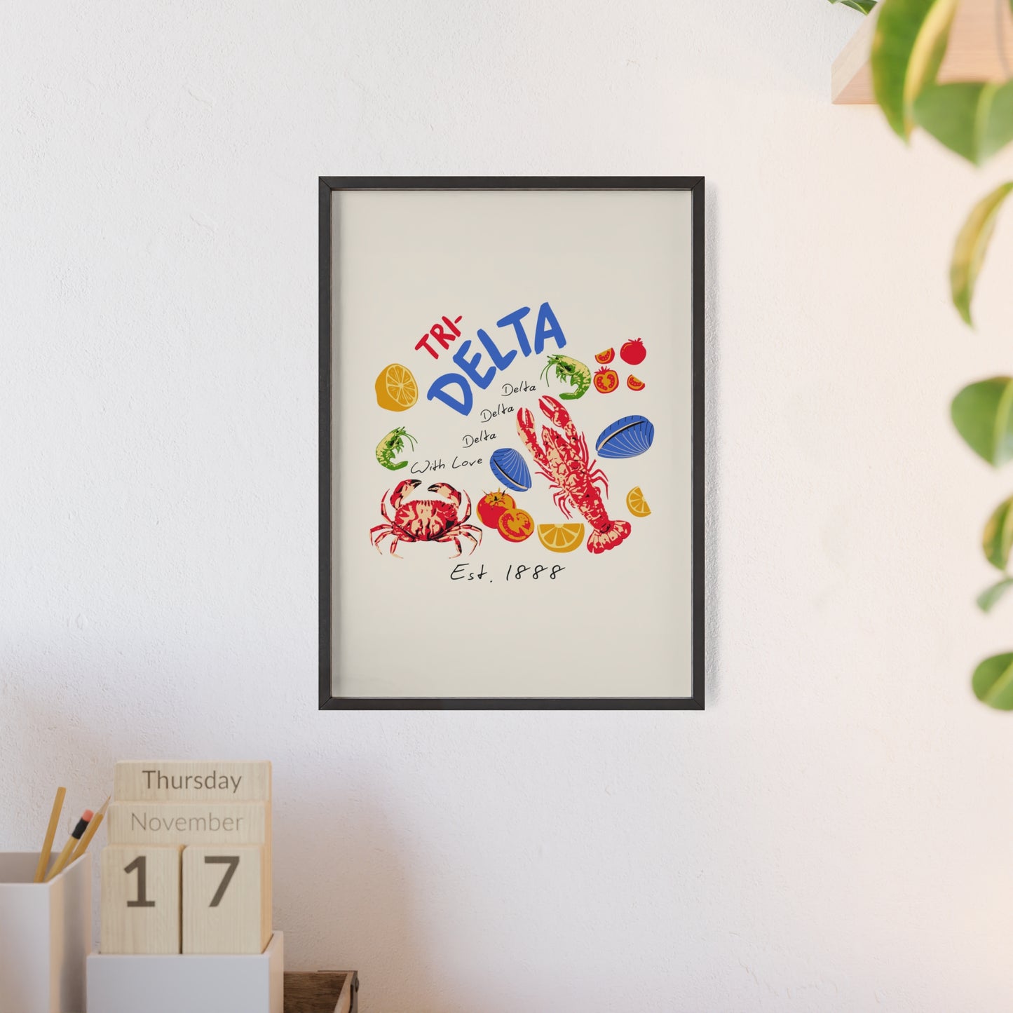 Tri Delta Sorority Framed Poster