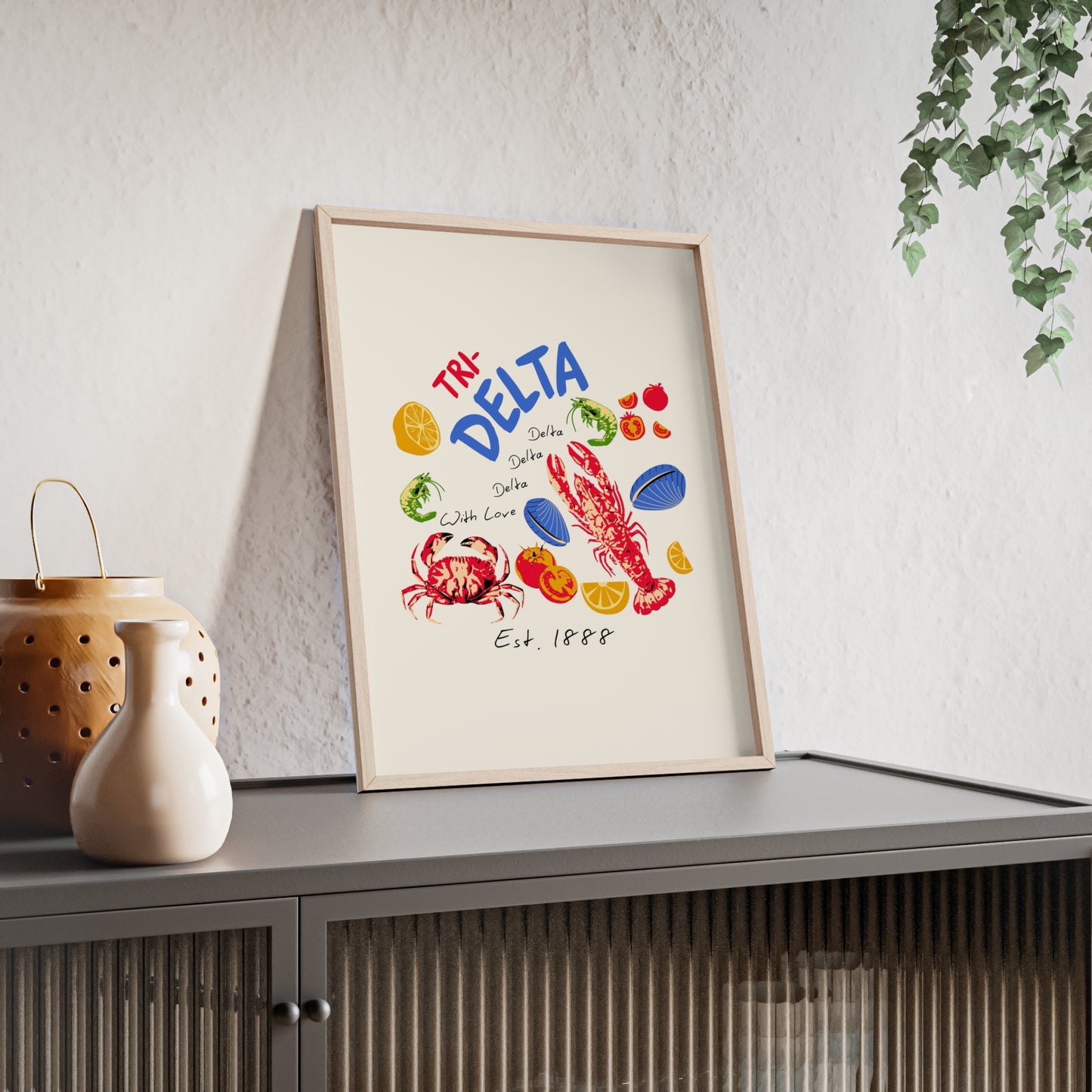 Tri Delta Sorority Framed Poster