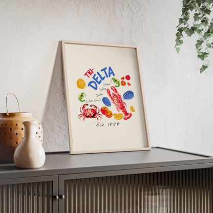 Tri Delta Sorority Framed Poster