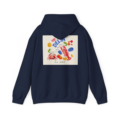 Tri Delta Sorority Hoodie | Delta Delta Delta Sisterhood Coastal Graphic Design