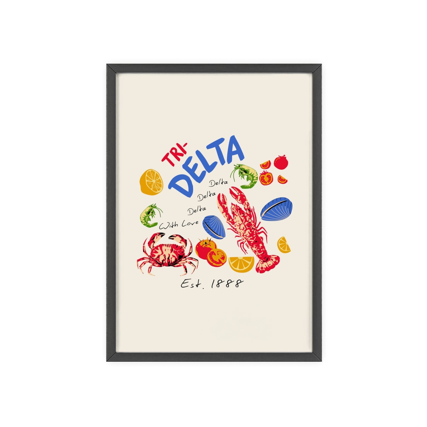 Tri Delta Sorority Framed Poster