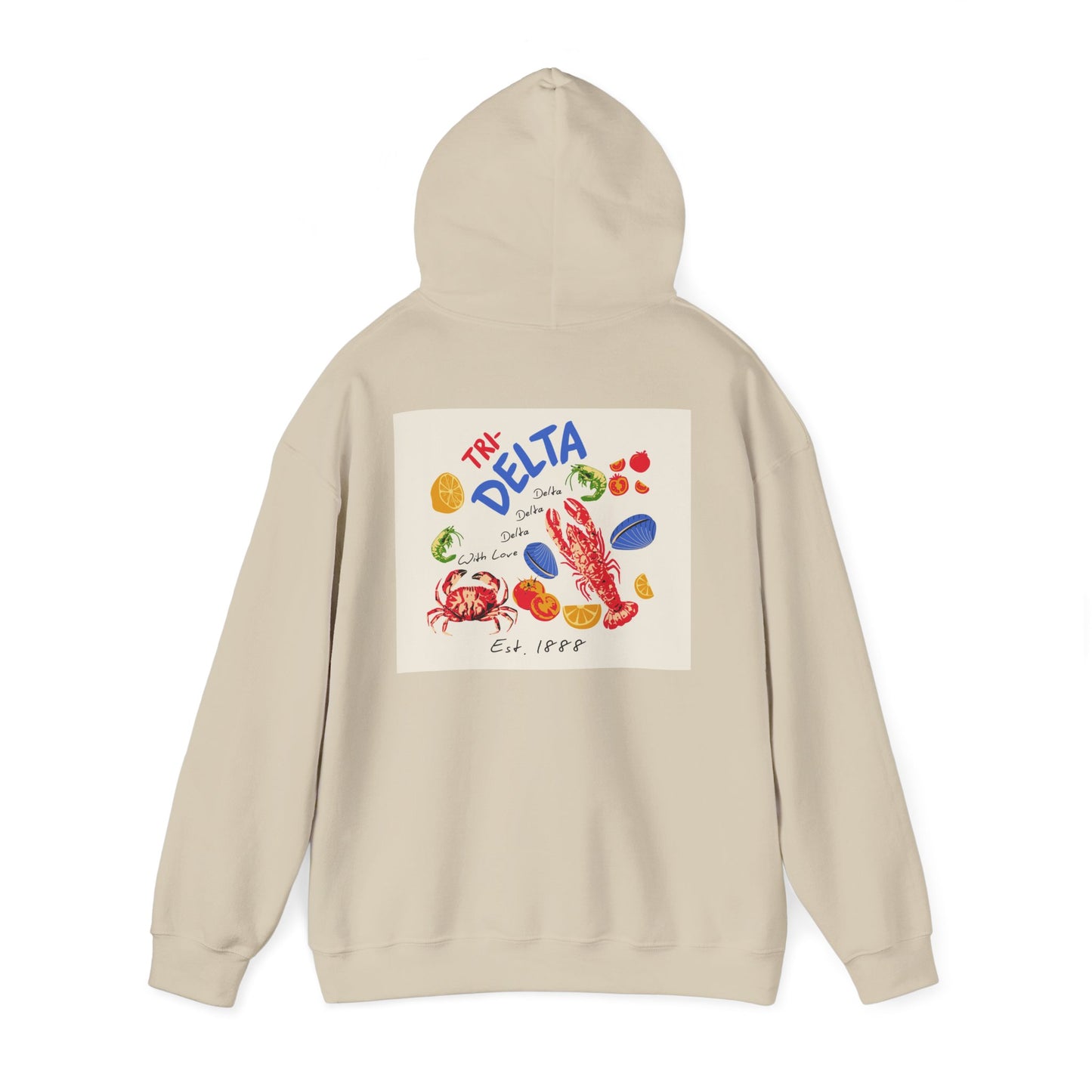 Tri Delta Sorority Hoodie | Delta Delta Delta Sisterhood Coastal Graphic Design