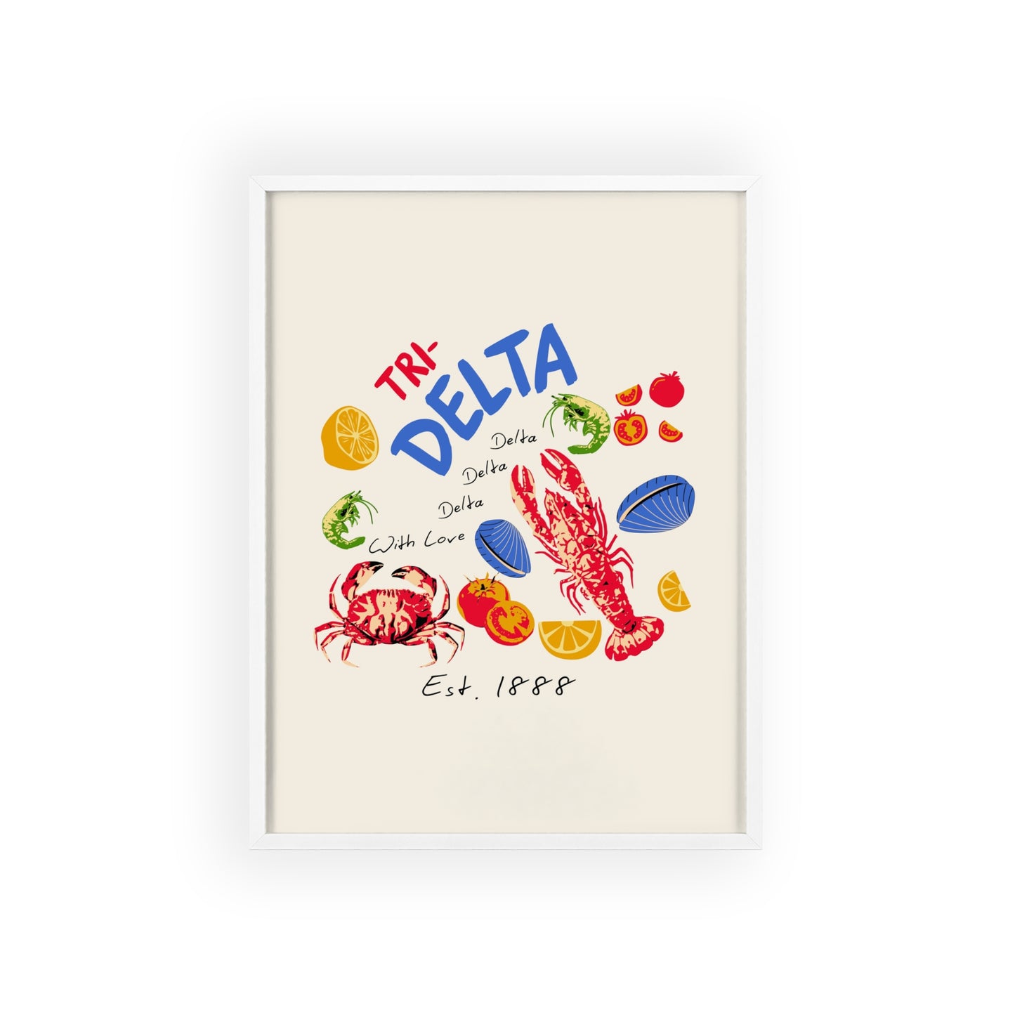 Tri Delta Sorority Framed Poster