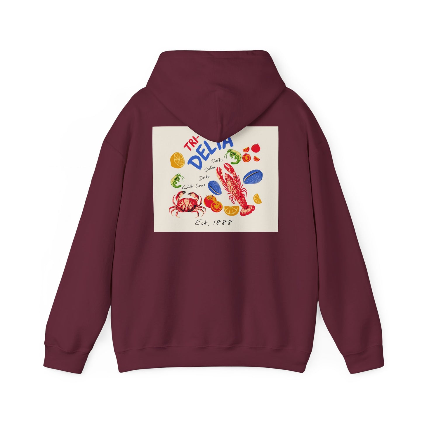 Tri Delta Sorority Hoodie | Delta Delta Delta Sisterhood Coastal Graphic Design