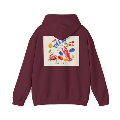 Tri Delta Sorority Hoodie | Delta Delta Delta Sisterhood Coastal Graphic Design