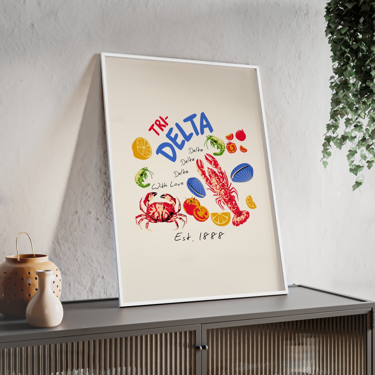 Tri Delta Sorority Framed Poster