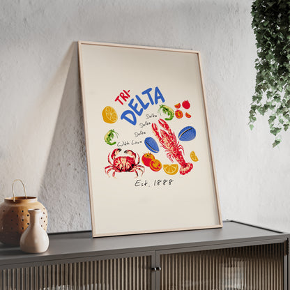 Tri Delta Sorority Framed Poster