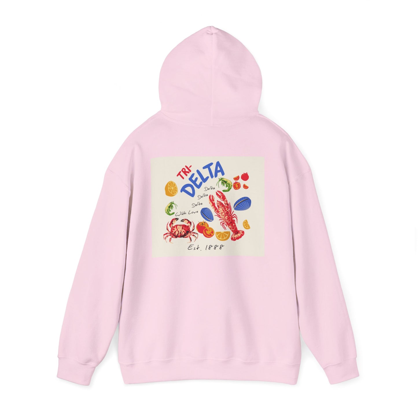 Tri Delta Sorority Hoodie | Delta Delta Delta Sisterhood Coastal Graphic Design