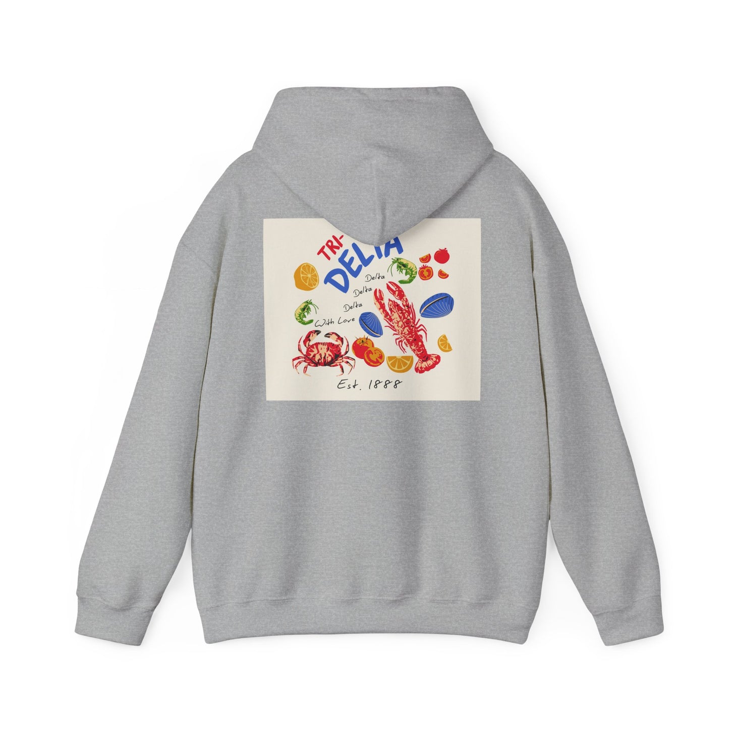 Tri Delta Sorority Hoodie | Delta Delta Delta Sisterhood Coastal Graphic Design