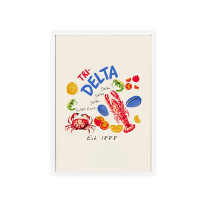 Tri Delta Sorority Framed Poster