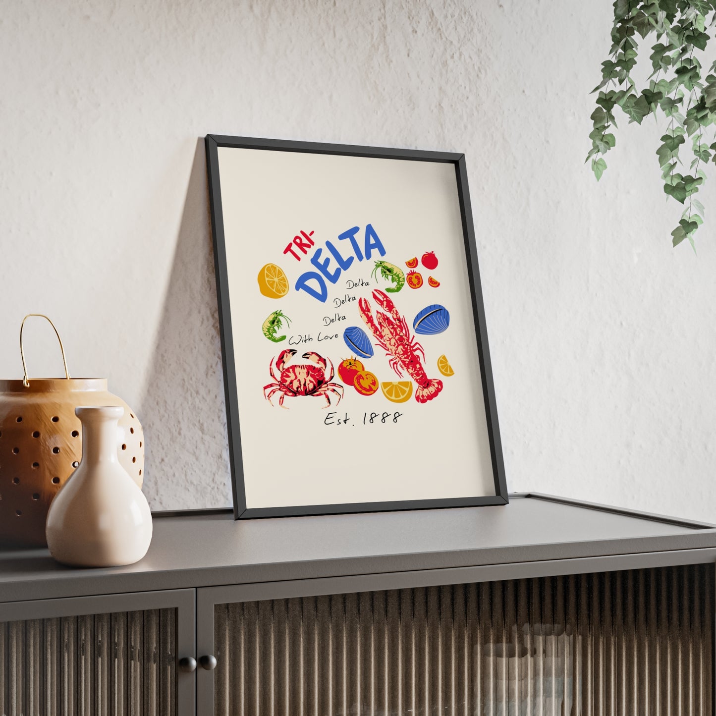 Tri Delta Sorority Framed Poster