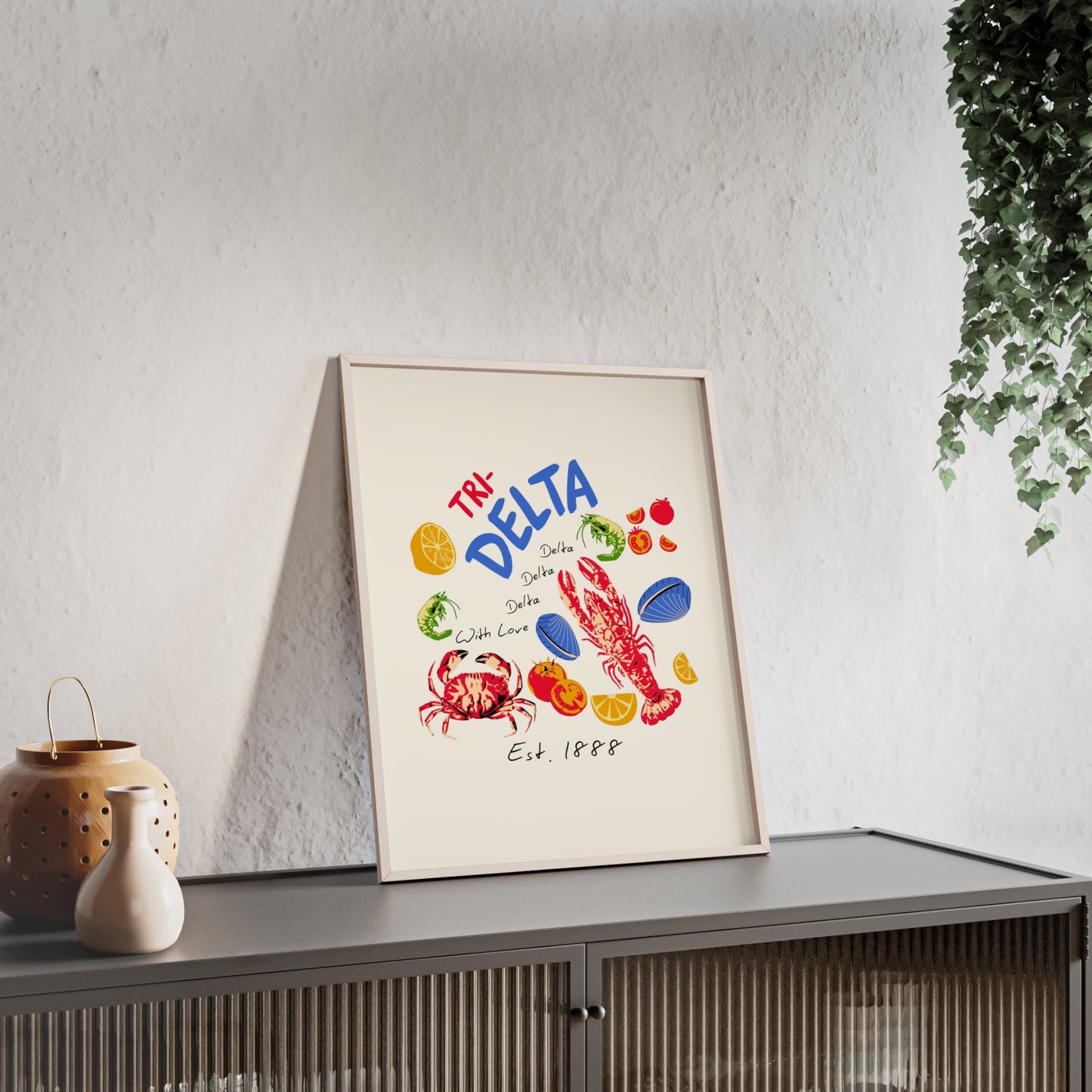 Tri Delta Sorority Framed Poster