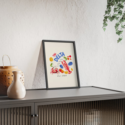 Tri Delta Sorority Framed Poster