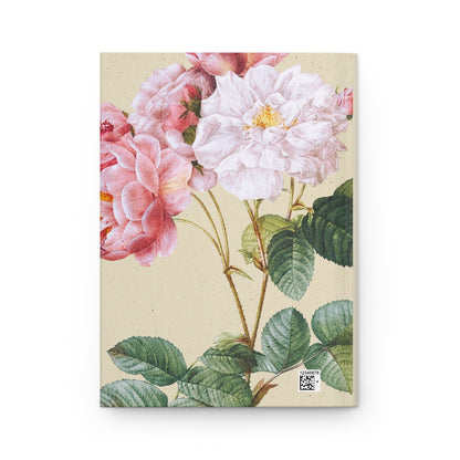 Beautiful Floral 2026 Gratitude Journal Grateful Pink Cover notebook | Hardcover Notebook, Vintage Pink Roses