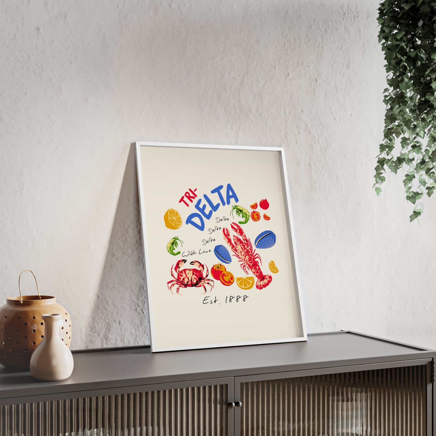 Tri Delta Sorority Framed Poster